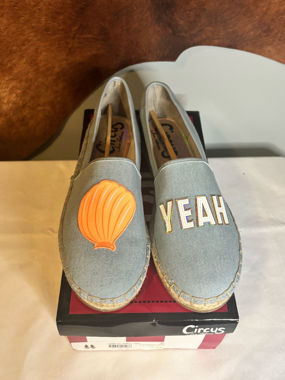 Circus by Sam Edelman Shell Yeah Espadrilles | Blue Canvas Flats Women’s Size 9